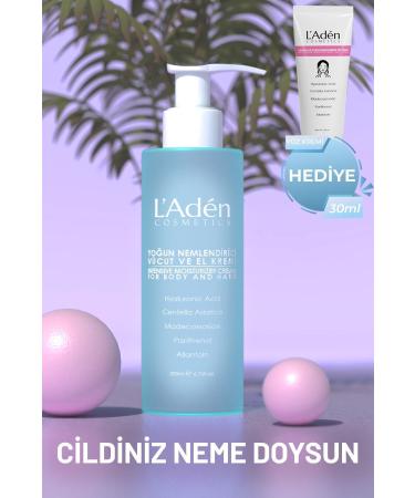 L'Aden Cosmetics Repairing and Intensive Moisturizing Hand and Body Care Cream 200 ml (Face Cream is a Gift 30 ml)
