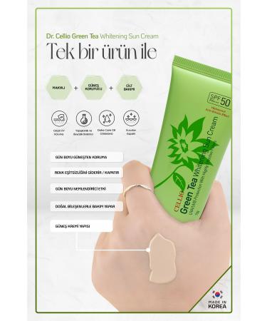 DR. CELLIO Green Tea Soothing Anti-Blemish and Anti-Acne SPF50 Korean Sunscreen Cream with Green Tea Extract - Buy Online on GoSupps.com