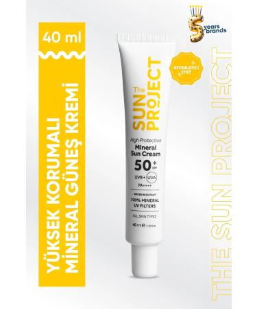 G rkito The Sun Project High Protection Brightening Mineral Sun Cream 50 Spf 40 ml