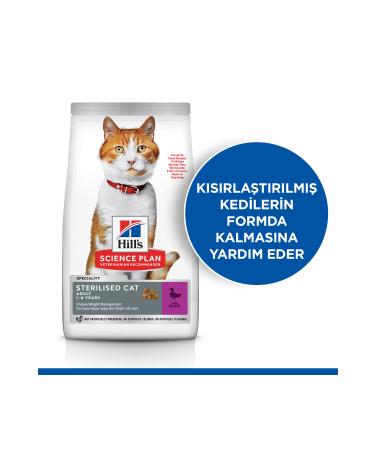 Hill's SCIENCE PLAN Duck Sterilized Adult Cat Food 1.5 Kg - Buy Online on GoSupps.com