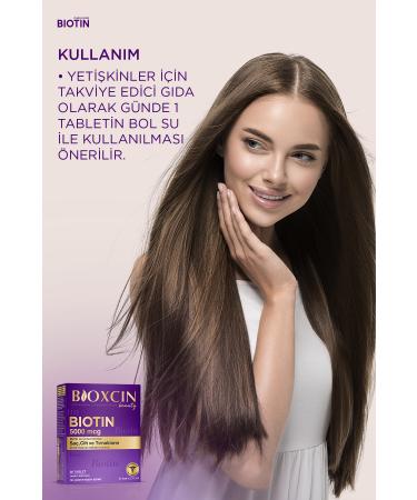 Bioxcin Biotin 5.000 Mcg 30 Tablets - Biotin + Zinc 15 Mg Hair and Nail Vitamin 2 Pack Advantage - Buy Online on GoSupps.com