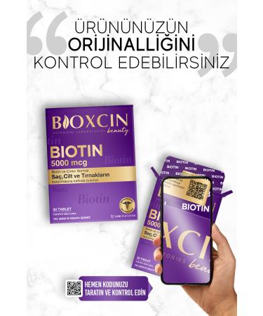 Bioxcin Biotin 5.000 Mcg 30 Tablets - Biotin + Zinc 15 Mg Hair and Nail Vitamin 2 Pack Advantage - Buy Online on GoSupps.com