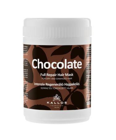 Kallos Cosmetics Chocolate 1000ml Cocoa Extract Complete Repair Hair Care Mask for Dry and Damaged Hair