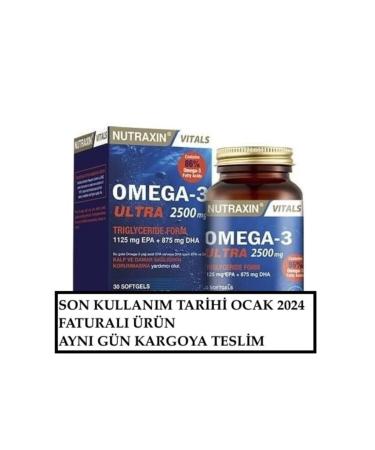 Nutraxin Omega-3 Ultra 2500 Mg 30 Softgels - Buy Online on GoSupps.com