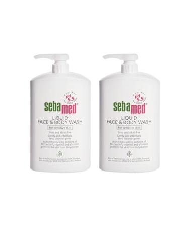 Sebamed Liquid Face and Body Cleansing Gel 1000 Ml 2 Pieces