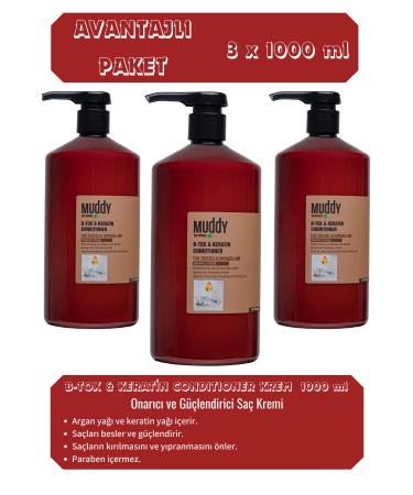 Muddy Repair B-tox&keratin Repair Conditioner 1000 ml x 3