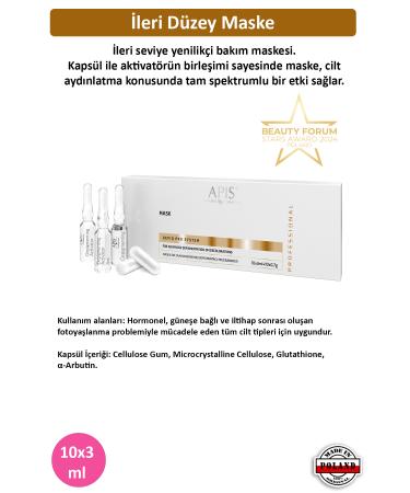 Apis Natural Cosmetics Anti-Spot and Skin Tone Equalizing Brightening Mask