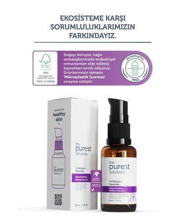 The Purest Solutions Anti-Wrinkle Repairing Retinol (Vitamin A) Night Serum 30 Ml (1% Retinol + Ceramide) - Buy Online on GoSupps.com