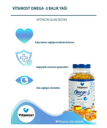 Vitamost Omega 3 Fish Oil 200 Softgels - Buy Online on GoSupps.com
