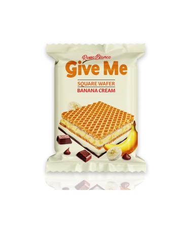 ROSSO BIANCO Give Me Banana Cream Square Wafer 30 Gr.*24 Pieces - Buy Online on GoSupps.com