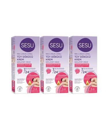 Sesu Hair Removal Cream 40ML Sensitive Skin/Sensitive (Set of 3)