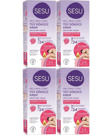 Sesu Hair Removal Cream 40ML Sensitive Skin/Sensitive (Set of 4)