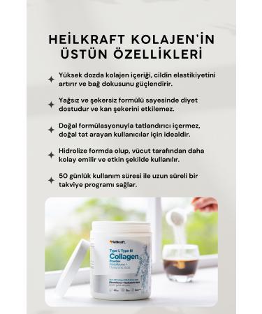 Heilkraft 0 Hydrolyzed Collagen Glutathione Hyaluronic Acid and 15 Amino Acid Food Supplement 50 Days - Buy Online on GoSupps.com