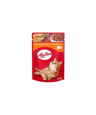 mylove MY LOVE LIVER IN SAUCE POUCH CAT FOOD 100 GR X 6 PIECES 510128