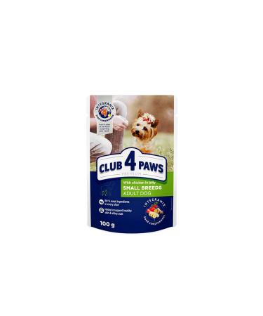 Club4Paws CHICKEN POUCH SMALL BREED ADULT DOG JELLY 100 GR X 6 PIECES 510128