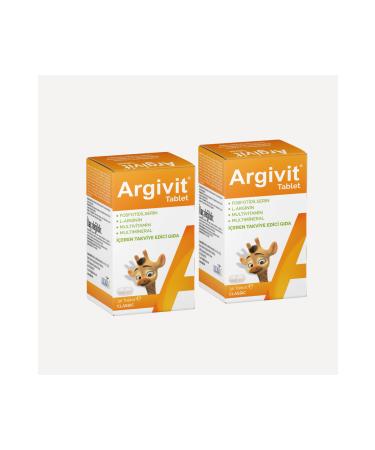 Argivit Classic 2 Pack - L-arginine Multivitamin Multimineral Tablets 30 Pieces