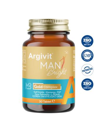 Argivit Man Bright Gold Complex 3-Pack - Biotin Niacin Zinc Supplement 30 Tablets - Buy Online on GoSupps.com