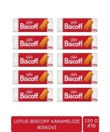 Lotus Biscoff Caramelized Biscuits 250 gr X 10 Pieces 250gr