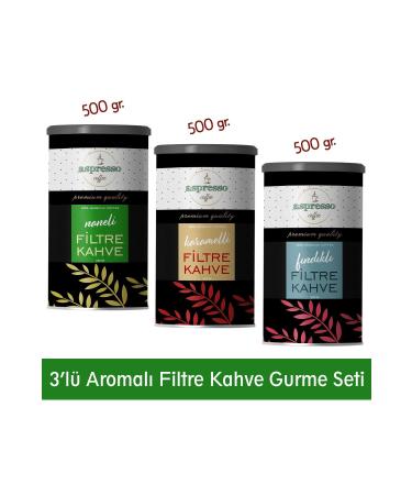 aspresso Flavored Filter Coffee Set (MINT CARAMEL HAZELNUT)