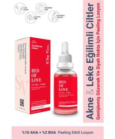 NOVAFACE STD RED OF LOVE - AHA & Skin Tone Equalizer Revitalizing Red Peeling Serum 30ml Classic