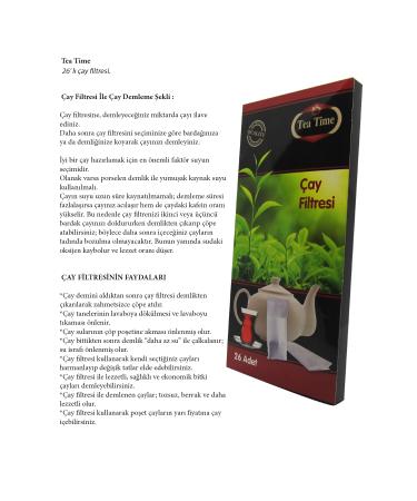 TEA TIME Tea Filter 5 Pack 130 Premium Quality - Buy Online on GoSupps.com