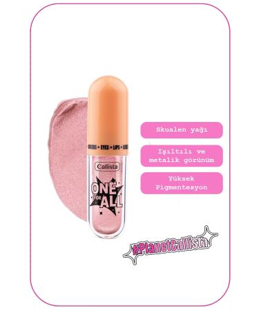 Callista One For All Eyes & Lips & Cheeks Glitter Liquid Eyeshadow - 02 Pink Cosmos - Buy Online on GoSupps.com