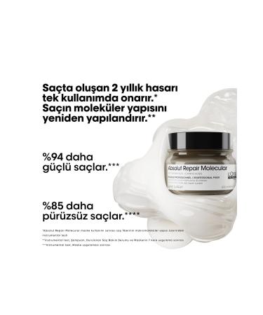 L'oreal Professionnel Absolut Repair Molecular Intensive Repair Mask for All Damaged Hair 250 ml - Buy Online on GoSupps.com