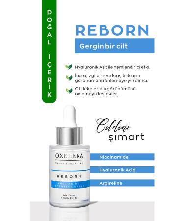 Oxelera Reborn Niacinamide & Hyaluronic Acid Anti-Aging Serum - Anti-aging Intensive Serum - 30 ml - Buy Online on GoSupps.com