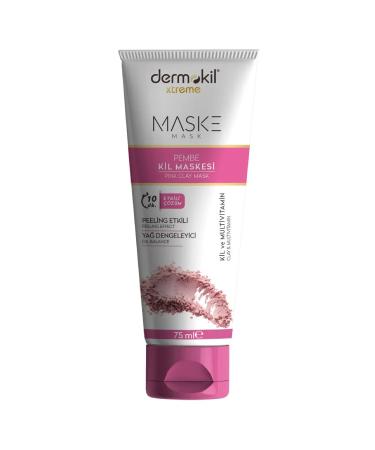 Dermokil Peeling and Oil Balancing Pink Clay Mask 75 ml Set - Buy Online on GoSupps.com
