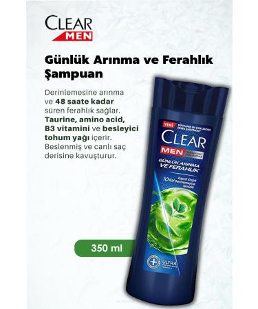 Clear Men 2-Pack Daily Purification and Freshness Shampoo 350 ml and ROSIE - Buy Online on GoSupps.com