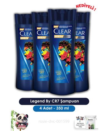 Clear Men 4-pack Legend By CR7 Cristiano Ronaldo Shampoo 350 ml and ROSIE