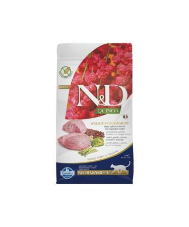 & D Quinoa Grain Free Weight Management Lamb Adult Cat Food 1.5 Kg