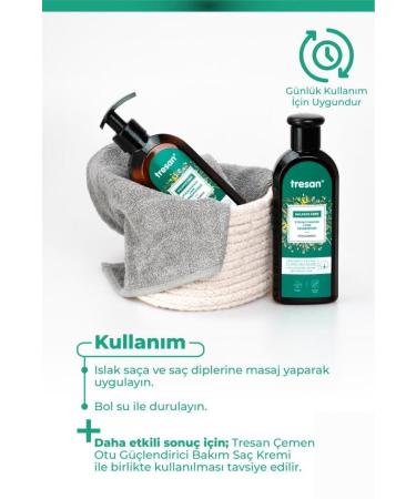 Tresan Fenugreek Strengthening Sulfate-Free Care Shampoo 300 ml - Buy Online on GoSupps.com