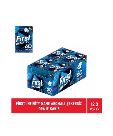 First Infinity 60 Minutes Mint Flavored Sugar Free Dragee Gum - 12 Pieces - Buy Online on GoSupps.com