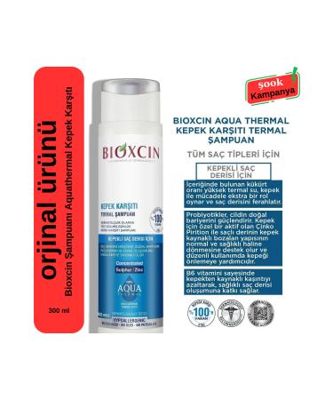 Bioxcin 2-Piece Aqua Thermal Anti-Dandruff Shampoo 300ml All Hair Types - Buy Online on GoSupps.com