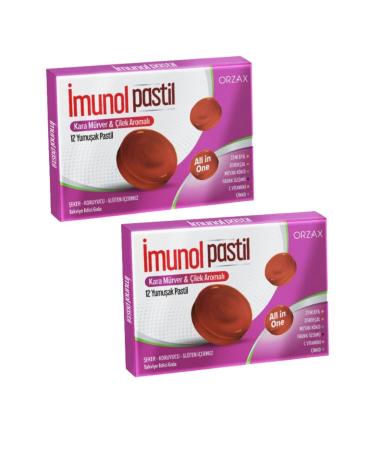 IMUNOL Imunol Elderberry & Strawberry Flavored 12 Pastilles x 2 Pieces
