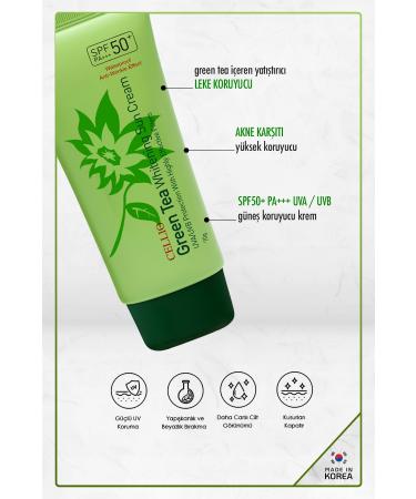 DR. CELLIO Green Tea Soothing Anti-Blemish and Anti-Acne SPF50 Korean Sunscreen Cream with Green Tea Extract - Buy Online on GoSupps.com