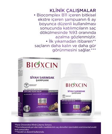 Bioxcin Black Garlic Shampoo Buy 3 Get 2 3x300 Ml - Damaged Sparse Falling Hair - Buy Online on GoSupps.com