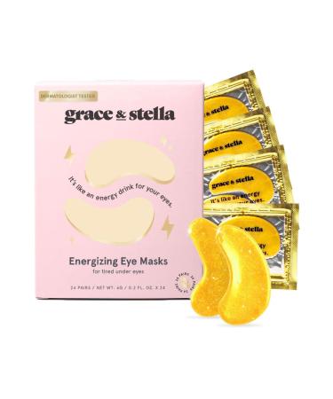 grace & stella Eye Mask (Gold 1 pc) Reduces Dark Circles Puffy Eyes Under Eye Bags - Buy Online on GoSupps.com