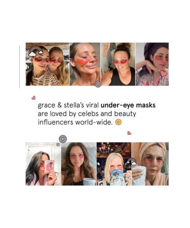 grace & stella Award Winning Eye Mask (Pink 12 Pairs) Reduces Dark Circles Puffy Eyes Under-Eye Bags - Buy Online on GoSupps.com