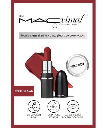 Mac BRICK-O-LA - MACximal Mini Sleek Satin Lipstick Iconic Satin Finish Lipstick 1.5GM