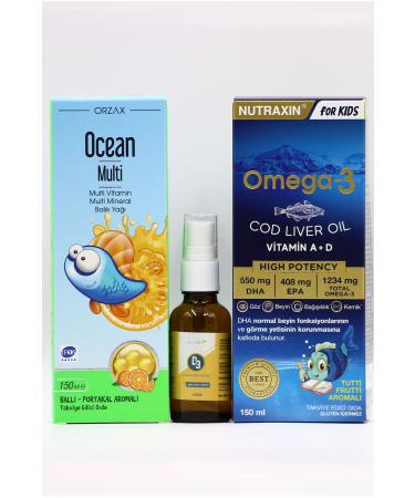 Ocean Multi Estellife D3 Spray and Omega-3 Cod Liver Oil - Vitamin and Omega 3 Package for Children - Buy Online on GoSupps.com