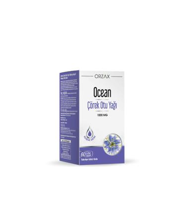 Orzax Ocean Black Cumin Oil 1000 Mg 60 Capsules