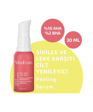 MaxFlora Aha & Bha Skin Care Serum Anti-Acne and Anti-Blemish Pore Tightening Red Peeling Serum