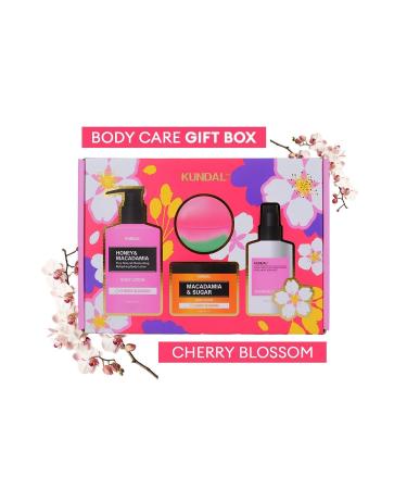 Kundal Intensive Moisturizing Effective Quadruple Body Care Set KUNDAL Body Care Gift Box (Cherry Blossom)