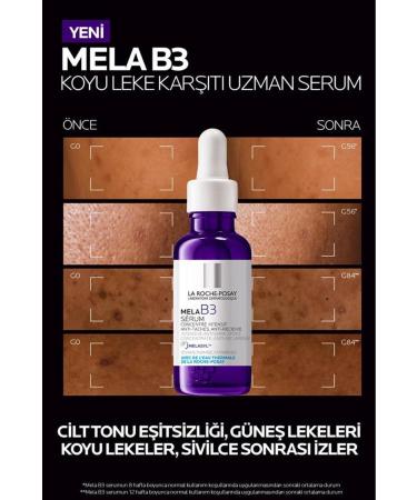 La Roche Posay Mela B3-Anti-Dark Spots and Wrinkles Skin Tone Equalizer and Brightening Serum-30 ML - Buy Online on GoSupps.com