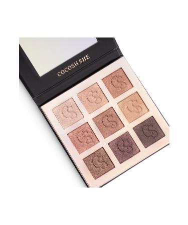 Cocosh She Nude Shine 9 Color Eyeshadow Palette High Pigmentation Non-Clumping Easy Blending - Buy Online on GoSupps.com