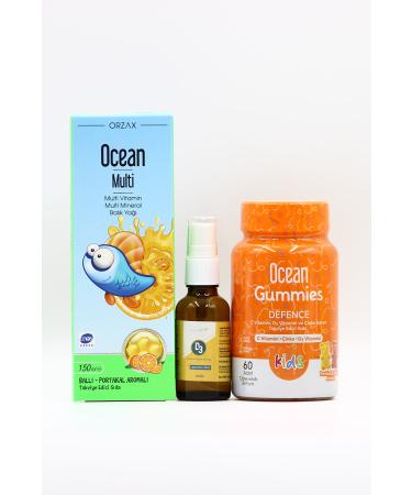 Ocean Multi Estellife D3 Ocean Gummies Defense and Immunity and Vitamin Support Package for Children