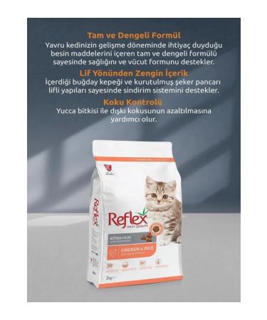 Premium Reflex Kitten Chicken Rice Cat Food 2 Kg X 2 Pieces - Buy Online on GoSupps.com