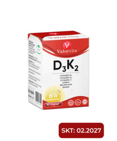 NOVAFACE STD Valorvita D3k2 Vitamin C. Vitamin Classic Containing Zinc Copper Selenium